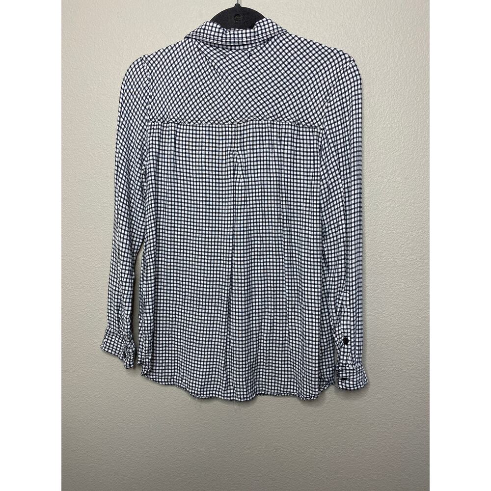 UO BDG White Black Plaid Buttor Down Shirt Size Small - Picture 3 of 6